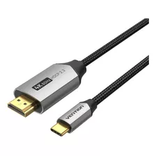 Cable Adaptador Usb-c A Hdmi 1,5m Trenzado 4k 60hz Vention Color Negro