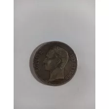 Moneda 5 Bs Fuerte Plata Año 1911