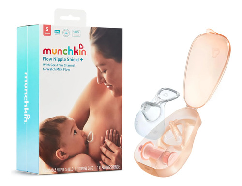 Monitor De Leite Materno E Trava Nipple Shield Munchkin Flow