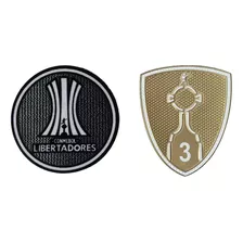 Kit Patch Libertadores Tricampeão 3 Titulos + Conmebol 