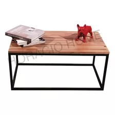 Mesa Ratona Juego Living Hierro Y Madera - Horaciohome