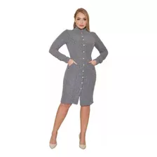 Vestido 2 Em 1 Sobretudo Kauly Inverno Moda Evangelica 