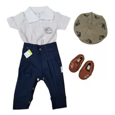 Kit Pilcha Bombacha, Polo, Alpargata E Boina Infantil 