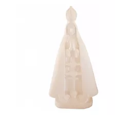 4 Nossa Senhora Aparecida 20 Cm 3 X 15 Cm Bordada Gesso Cru 