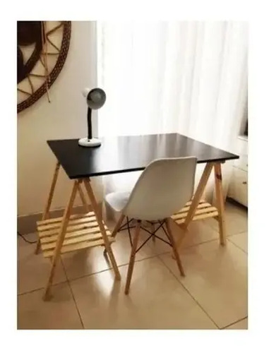 2 Cavalete De Madeira Com Prateleiras Grande Pinus 50x100cm Pinus (madeira Clara)