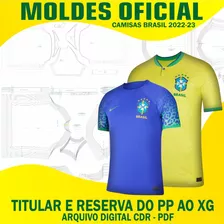 Kit Moldes Camisetas Brasil Copa 2022 Titula E Reserva