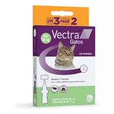 Pipeta Antipulgas E Carrapatos Vectra Gato Até 10kg Ceva