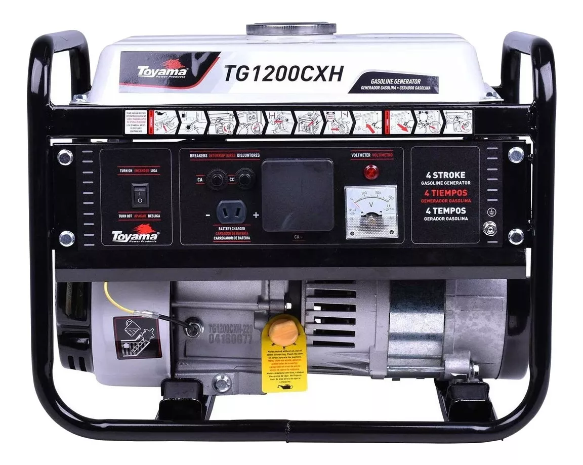 Gerador Portátil Toyama Tg1200cxh-110 1.1 Kw Monofásico Com Tecnologia Avr 127v