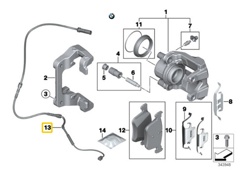 Sensor Freno Delantero Bmw F31 Lci 320i Repuestos Foto 2