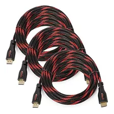 Paquete De 3 Cables Hdmi 4k De Alta Velocidad Bam 15.0 in