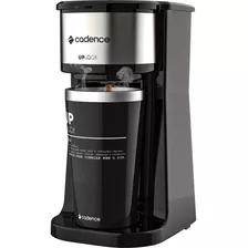 Cafeteira Cadence Up To Go Preta Com Copo Térmico - 220v