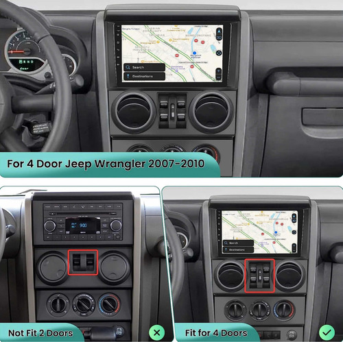 Radio Android Carplay 2+32 Jeep Wrangler Rubicon Primera Gen Foto 2