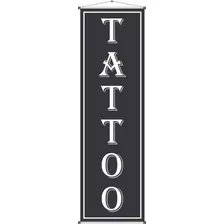 Placa Faixa Banner - Tattoo 100x30 Cm