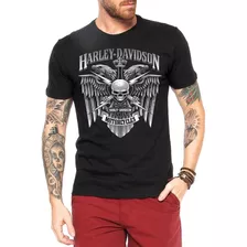 Camiseta Tshirt Camisa Harley Davidson Skull Moto Motorcycle