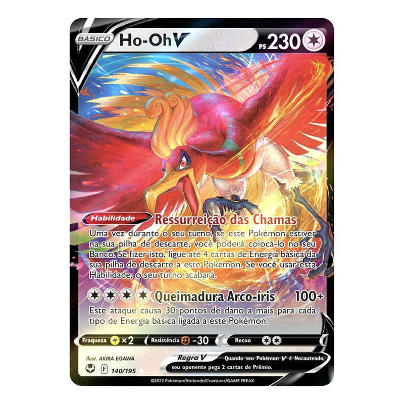 Carta Pokémon Lendário Ho-oh Gx Sombras Ardentes