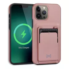 Funda Para iPhone 12 Pro Max - Rosa + Tarjetero Magsafe