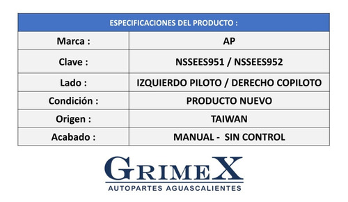 Espejo Nissan Sentra 1995-1996-1997-1998-1999-2000 Manual  Foto 4