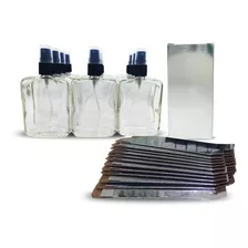 36 Vidros P/ Perfume 100ml + Válvula Spray + Caixa 