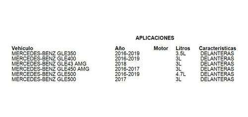 Balatas Delanteras Mercedes-benz Gle400 2018 3.0l Brembo Foto 3