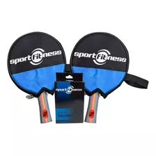 Raquetas Ping Pong + 6 Pelotas Marca Sportfitness Tenis Mesa