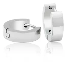 Par De Brincos Masculino Argola Articulada Lisa 4mm Aço Inox