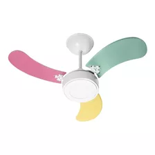 Ventilador Teto New Baby Led Colors 3 Pás Várias Cores