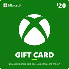 Microsoft Gift Card Cartão Xbox Live Americana $20 Dólares