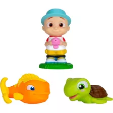 Cocomelon Cmw0030 Bath Fun Friends Jj, Fish & Turtle Bath To