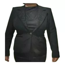 Blazer Campera Negra Elegante Mujer Milano Coleccioni 