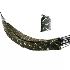 Kit Com 2 Redes De Dormir Descanso Nylon Camuflada Camping