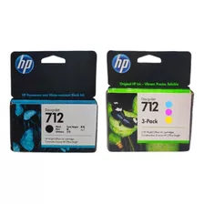 Kit 4 Cartuchos De Tinta 712 C/preto 38ml Hp T210 T250 T650