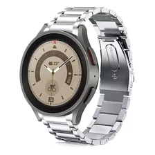 Correa Metal Acero V-moro Para Galaxy Watch5 Pro 45mm Plata