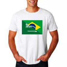 Camiseta Adulto Ou Infantil Bandeira Brasil E Arábia Saudita