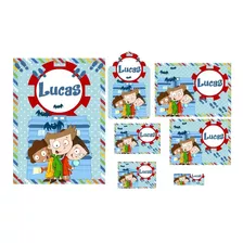 Etiquetas Escolares Kit Grudinho Tudo Personalizada - 173und