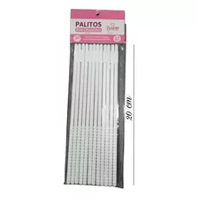 Palitos Para Chupetin Blanco 20cm X12u Parpen - Cotillón Waf