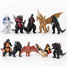 10pcs Bonecos De Ação Godzilla Toys Para Crianças
