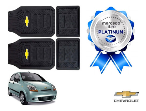 Tapetes Uso Rudo Logo Chevrolet Matiz 2011 A 2015 Original Foto 4