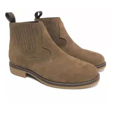 Bota Botina Garotti Masculina Nobuck Café Laredo