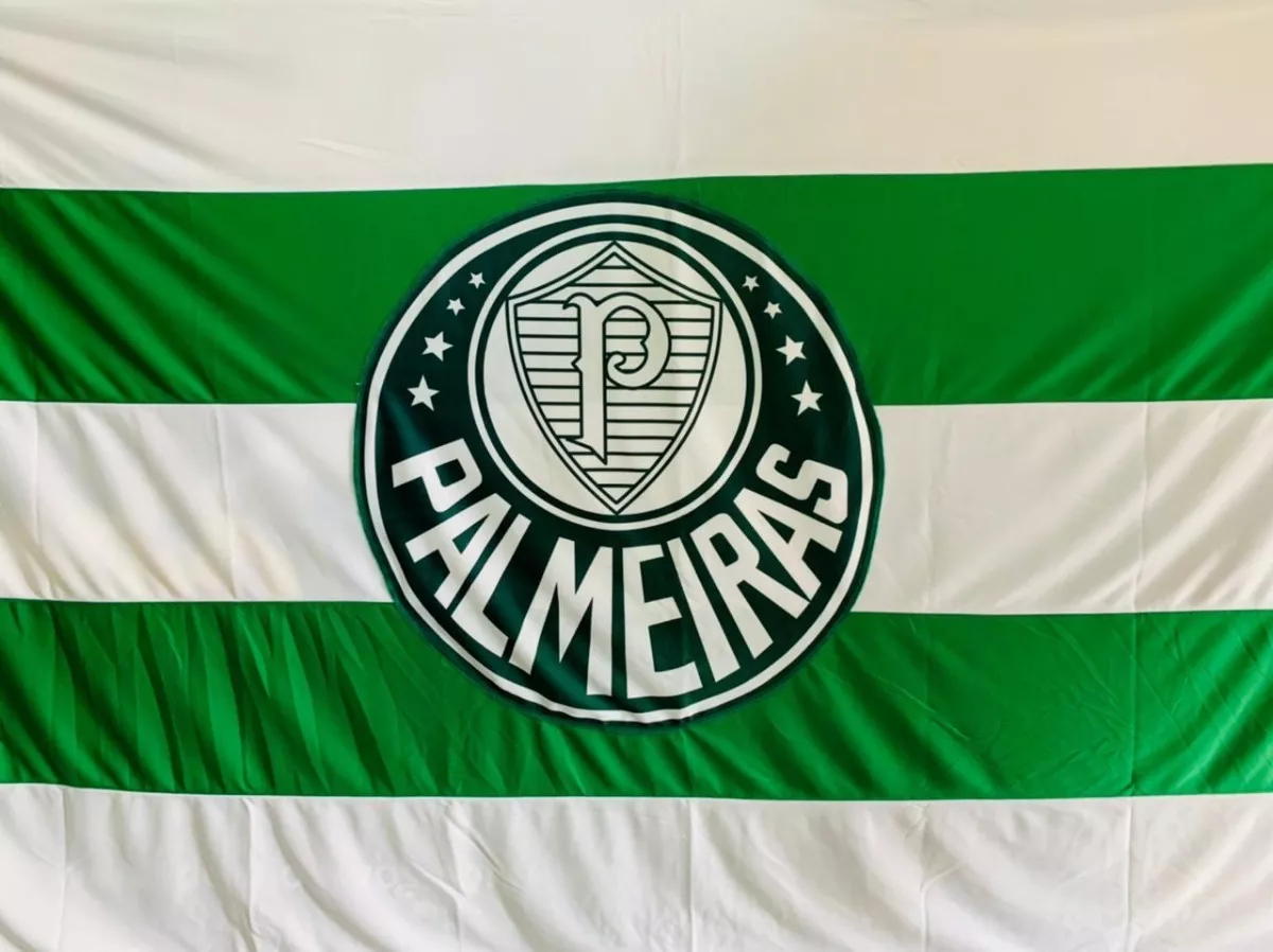Bandeira Palmeiras 2,00 X 1,50 Escudo Costurado - Clubes
