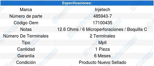 Inyector Combustible Mpfi Sunfire 4cil 2.2l 95-97 8336175 Foto 4