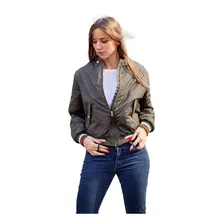 Campera Bomber Over Premium Mujer Con Corderito Amplias