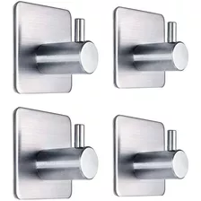 Gancho Perchero Percha Metal Adhesivo Acero Inox Reforzado