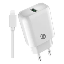 Adaptador Cargador De Pared 1 Usb 2.1a Cable Goldtech