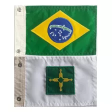 Bandeira Bordada Dupla Face Moto Chopper Brasil / Brasilia