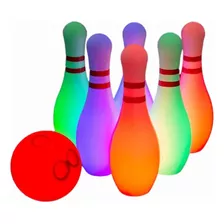 Bowling Juego De Bolos Fluorescentes Con Luz En Caja