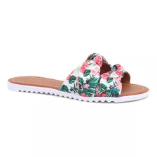 Rasteirinha Estampa Floral Feminina Tratorada Chinelo 1321