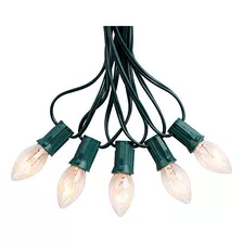 Luces Navideñas C7 Vintage 100ft Exterior, Ul, Verde, 100