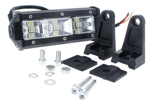 Par Faros Barra 18 Led 3 Paneles Fija Y Estrobo 4x4 12-24v F Foto 6