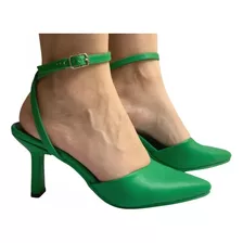 Zapatillas Verdes Talla 28 Con Tacón 7cm