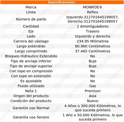 Kit 2 Amortiguadores Tra Gas Reflex Raider Mitsubishi 06/09 Foto 3